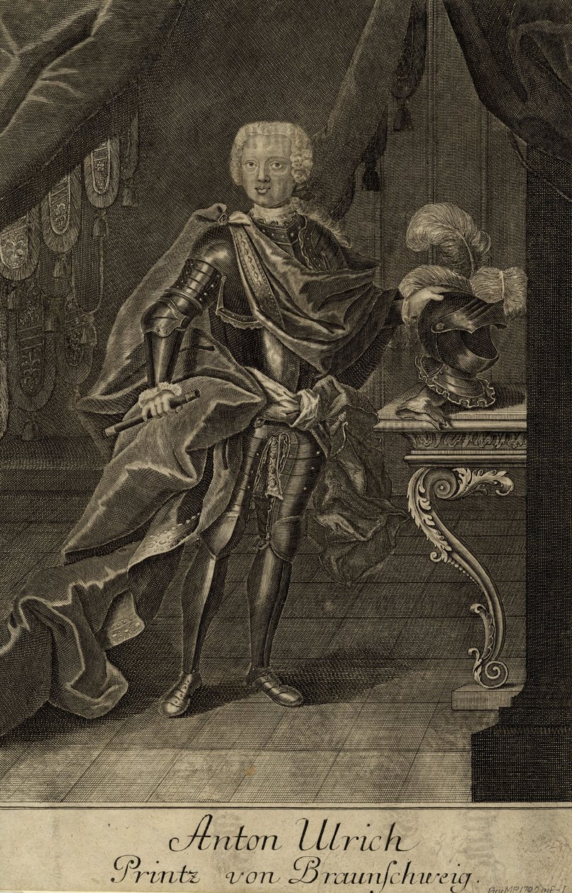 Portrét vévody Anthonyho Ulricha z Brunswicku 1714-1774, um 1700 od Unbekannt