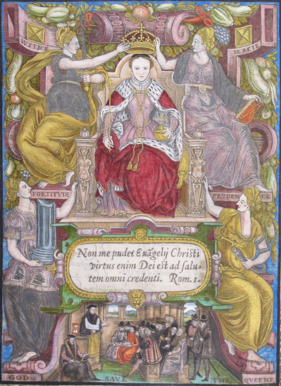 Portrét Alžběty I. Anglické s korunou, 1572 od Unbekannt