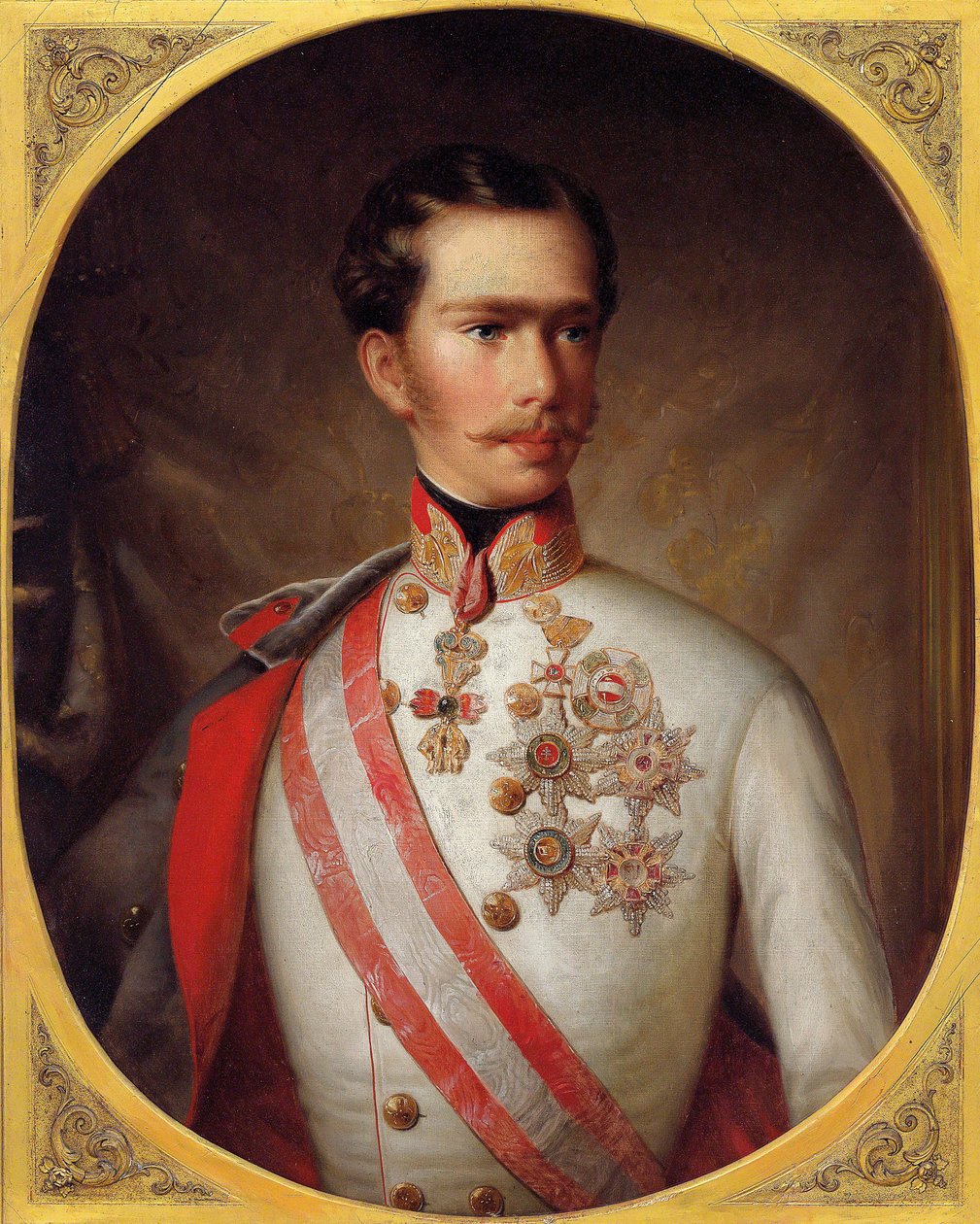Portrét rakouského císaře Františka Josefa I., cca 1854. od Unbekannt