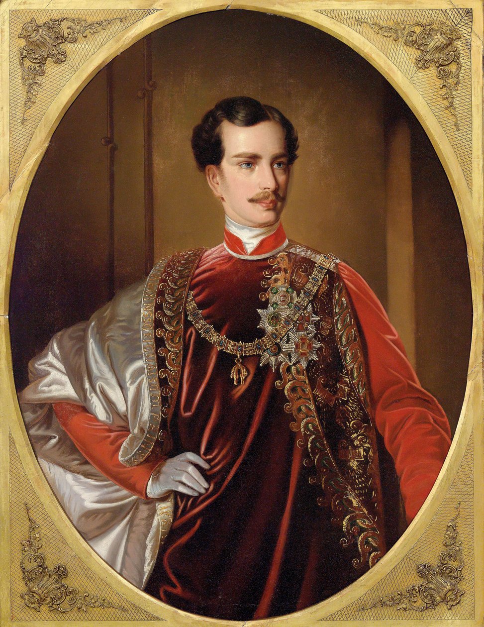 Portrét rakouského císaře Františka Josefa I., cca 1855. od Unbekannt