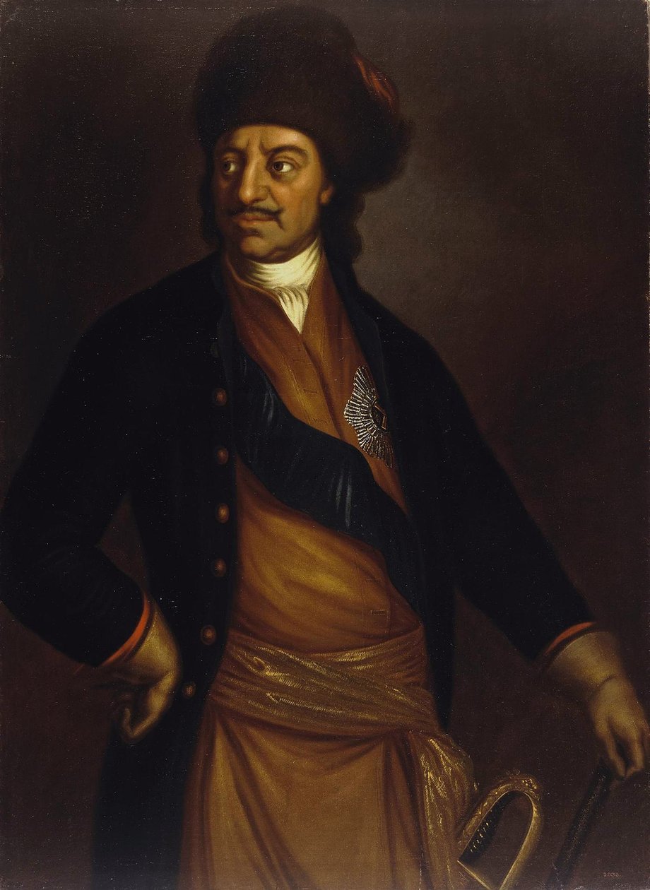 Portrét císaře Petra I. Velikého 1672-1725, první třetina 18. století od Unbekannt