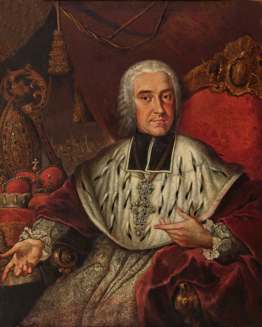 Portrét Františka Ludvíka Falcko-Neuburského 1664-1732, první třetina 18. stol. od Unbekannt
