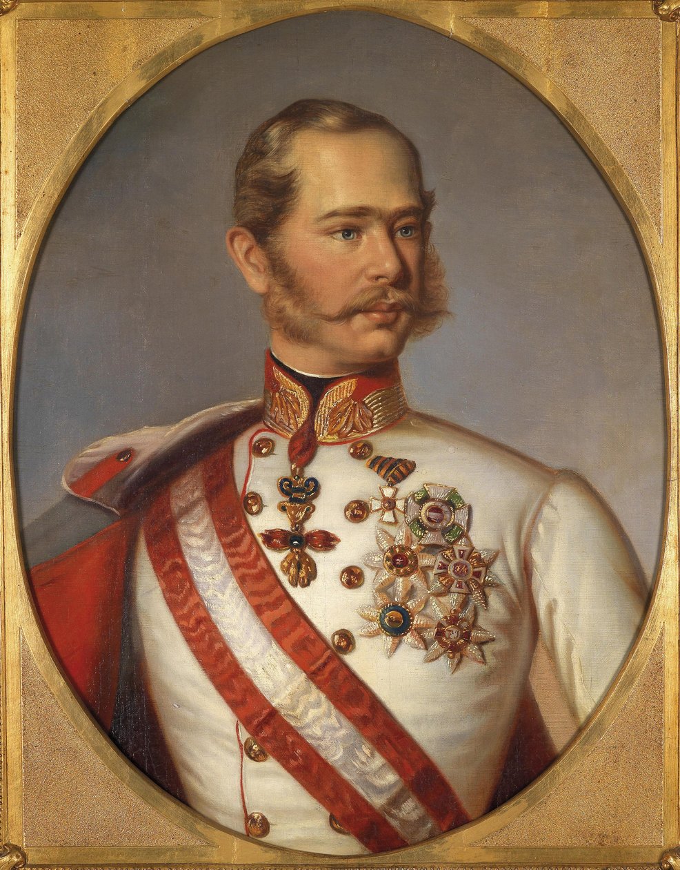 Portrét Františka Josefa I. Rakouska, cca 1855 od Unbekannt
