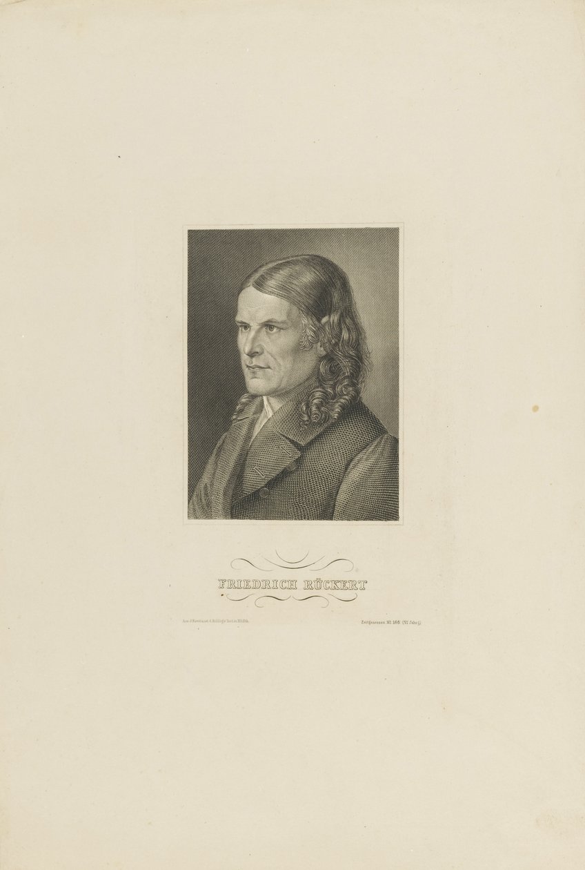 Portrét Friedricha Rückerta 1788-1866, cca 1845. od Unbekannt