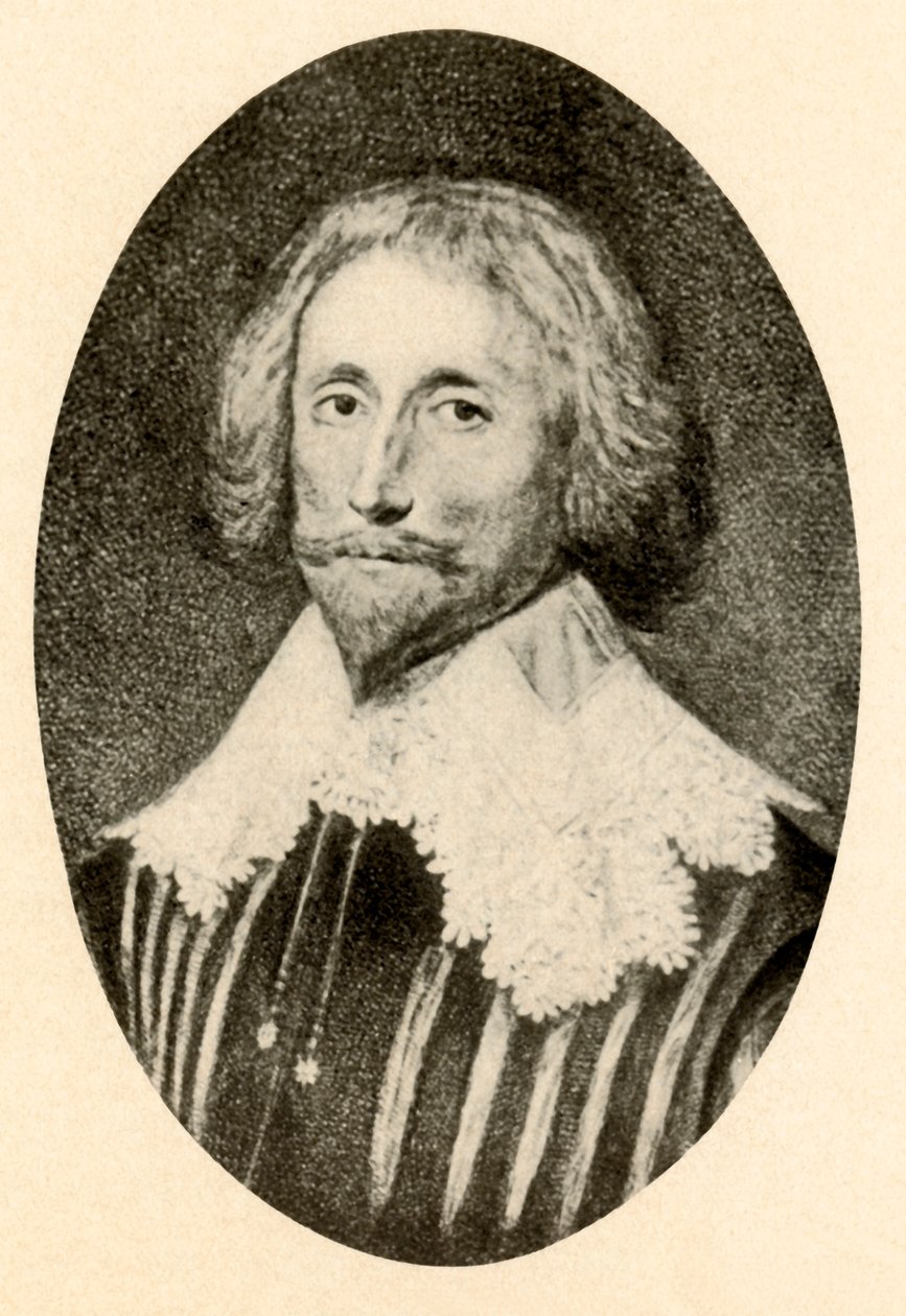 Portrét George Sandyse, se seříznutým kabátcem a límcem Vandyke, c1610-1630, 1937. od Unbekannt