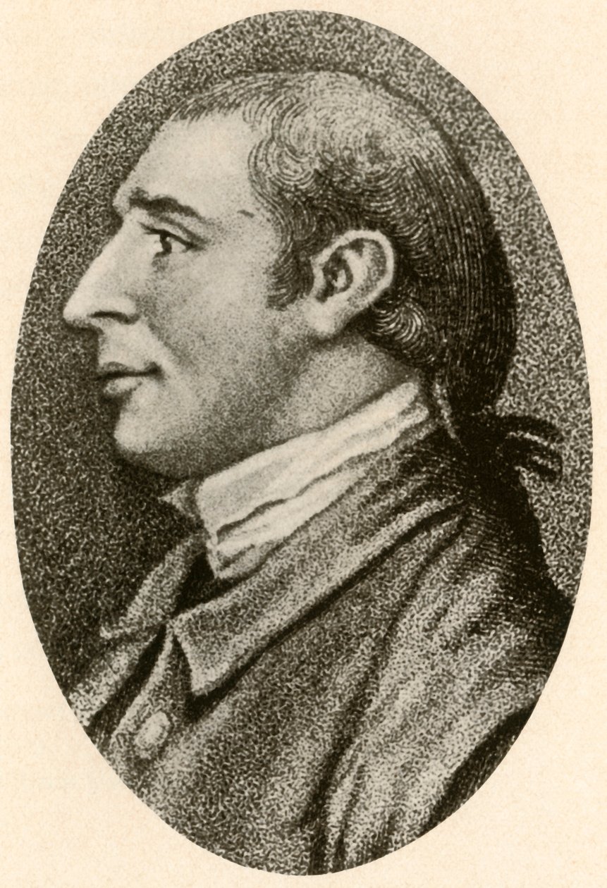 Portrét Gouverneura Morrise s hladkými vlasy a frontou copánku, c1780, 1937. od Unbekannt