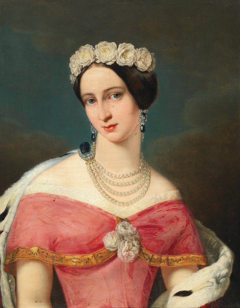 Portrét velkovévodkyně Alexandra Iosifovna Saxe-Altenburg 1830-1911. od Unbekannt
