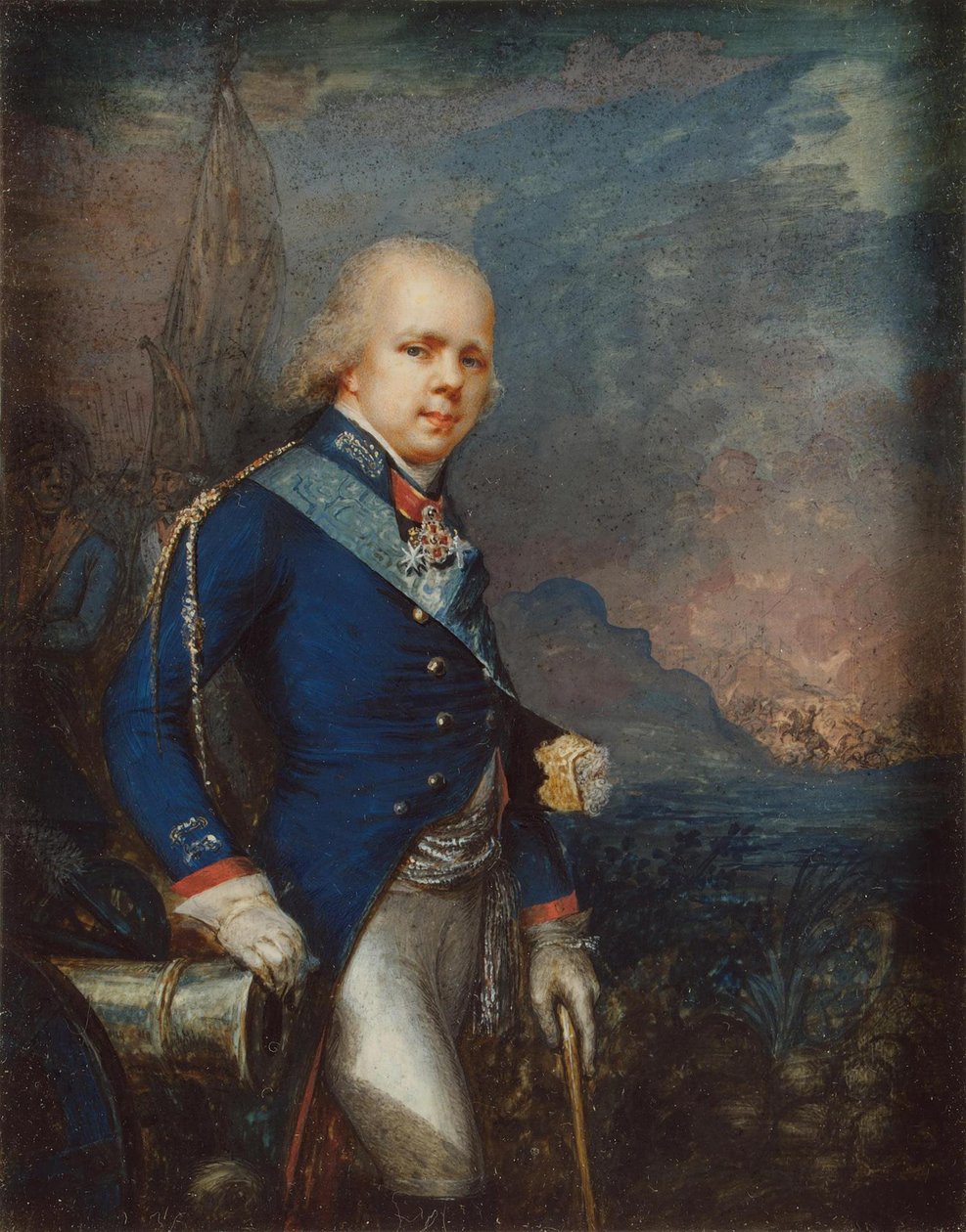 Portrét velkovévody Konstantina Pavloviče z Ruska 1779-1831 před bitvou u Novi, 1799 od Unbekannt