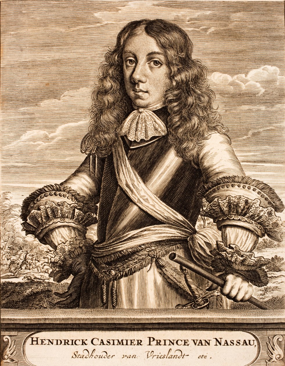 Portrét Jindřicha Kazimíra II 1657-1696, prince z Nassau-Dietz, 1675. od Unbekannt