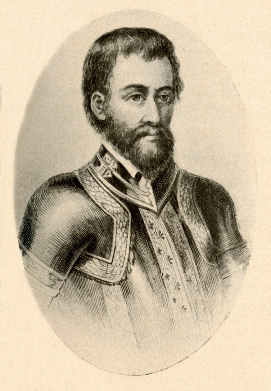 Portrét Hernanda De Sota, zobrazující španělské brnění z 16. století, c1520-1540, 1937. od Unbekannt