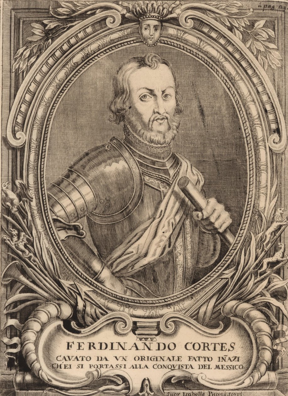 Portrét Hernana Cortese 1485-1547. od Unbekannt