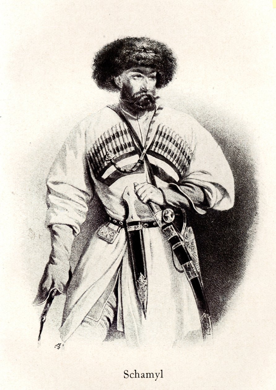 Portrét imáma Šamila 1799-1871, 19. století od Unbekannt