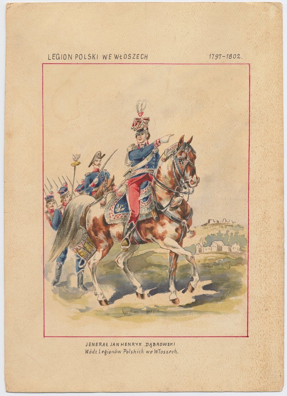 Portrét Jana Henryka Dabrowskiho, c. 1797-1800 od Unbekannt