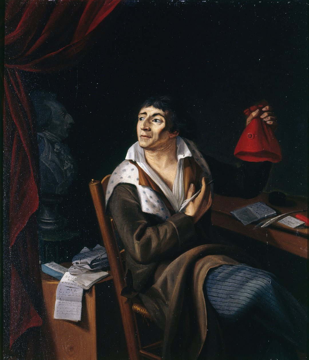 Portrét Jean-Paul Marat 1743-1793, c. 1793. od Unbekannt