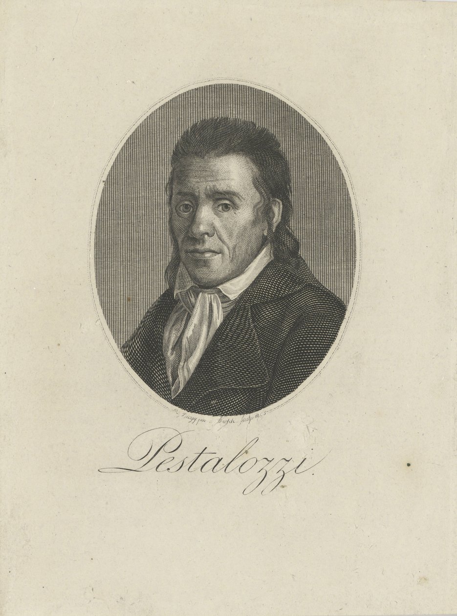 Portrét Johanna Heinricha Pestalozziho 1746-1827, 1805. od Unbekannt