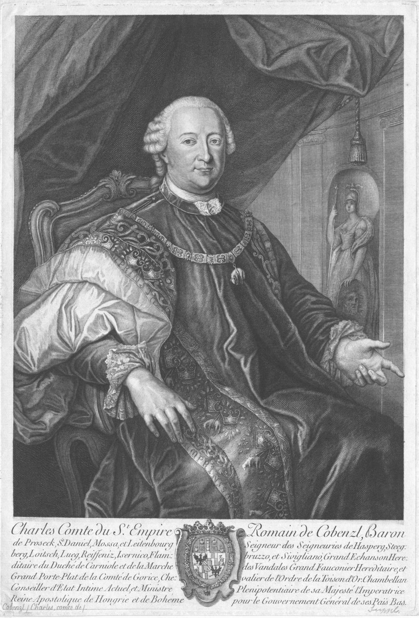 Portrét Johanna Karla Philippa Graf von Cobenzl 1712-1770. od Unbekannt