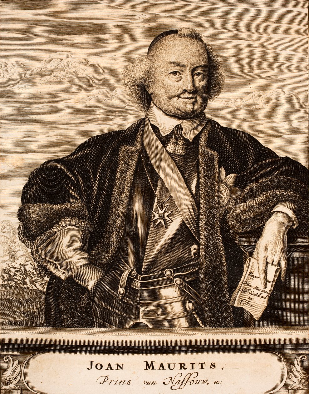 Portrét Jana Maurice, prince z Nassau-Siegen 1604-1679, 1675. od Unbekannt