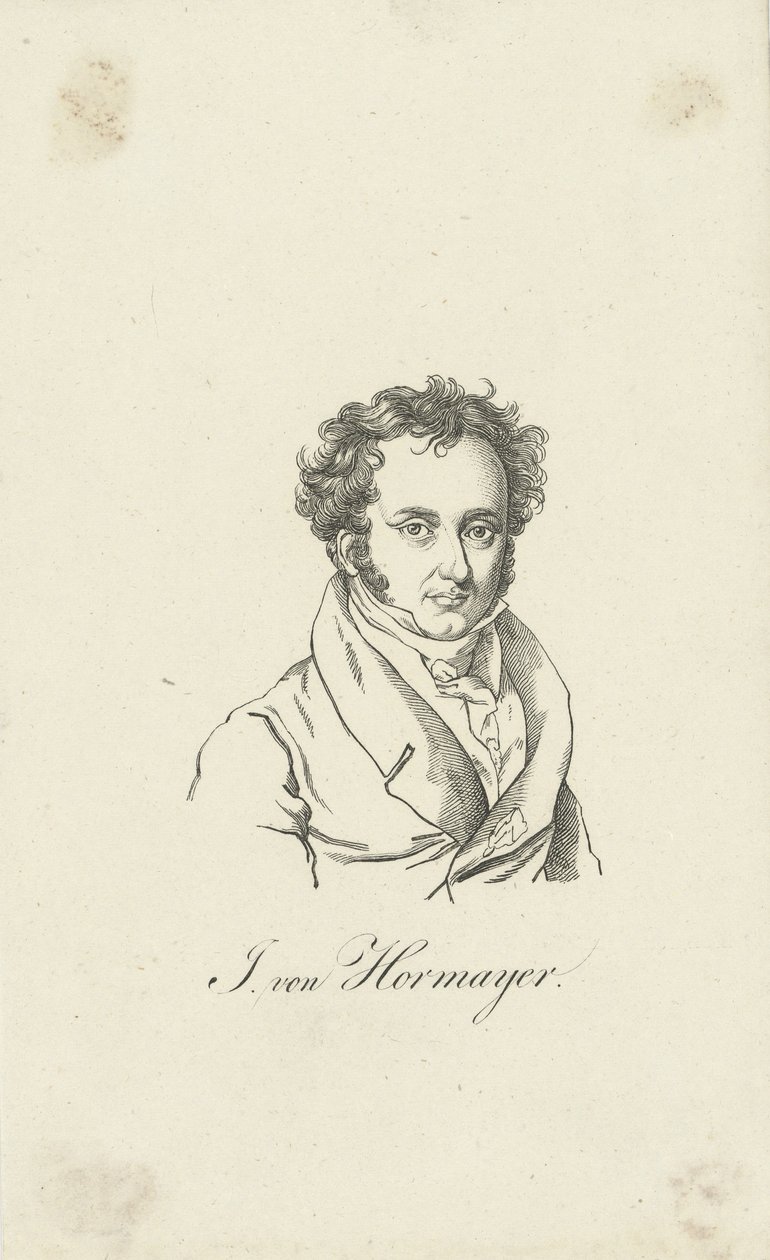 Portrét Josepha Hormayra, barona zu Hortenburg 1781-1848. od Unbekannt