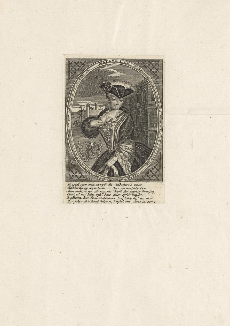 Portrét Katherine Lordové, rozené Knowlesové 1669-1747, manželka Johna Lawse, 1720. od Unbekannt