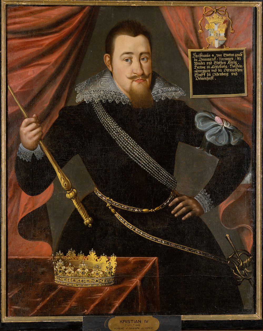 Portrét dánského krále Kristiána IV. 1577-1648. od Unbekannt