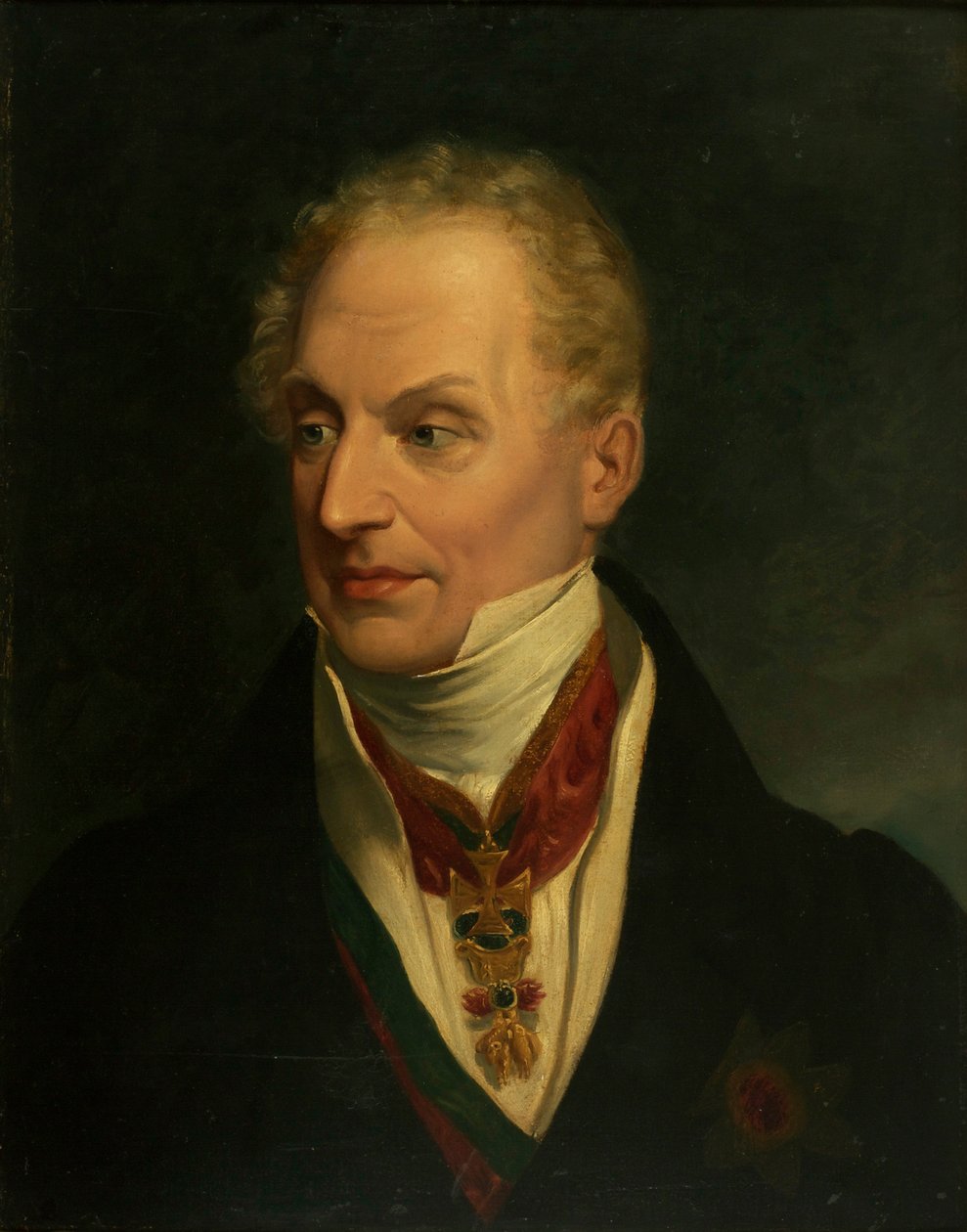 Portrét Klemense Wenzela, knížete z Metternichu 1773-1859, c. 1815 od Unbekannt