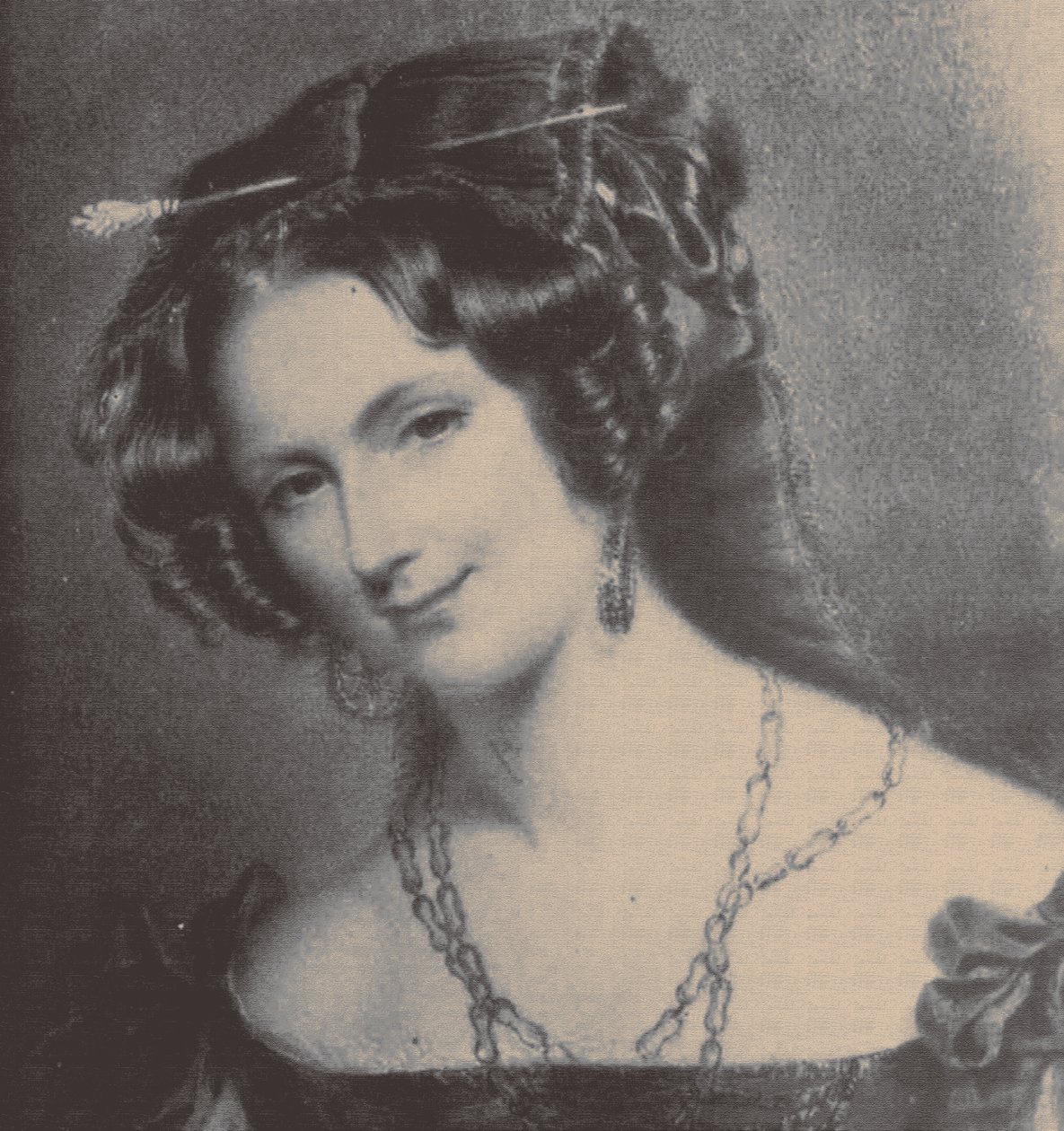 Portrét Lady Catherine Caroline Montagu 1808-1834, manželka hraběte Alexandre Joseph Colonna-Walewski, 30. léta 19. století od Unbekannt
