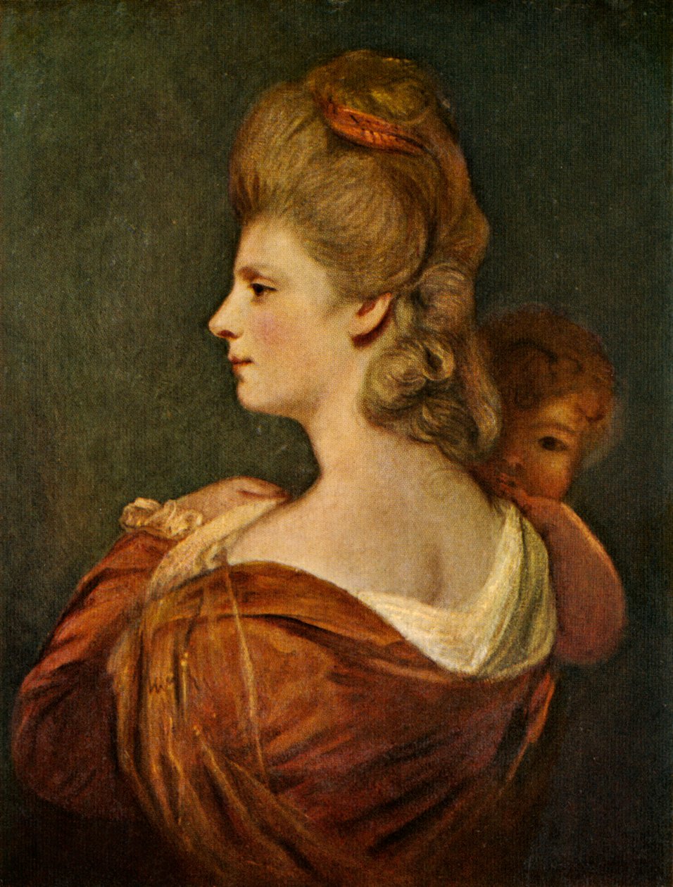 Portrét dámy a dítěte, c1780, c1912 od Unbekannt