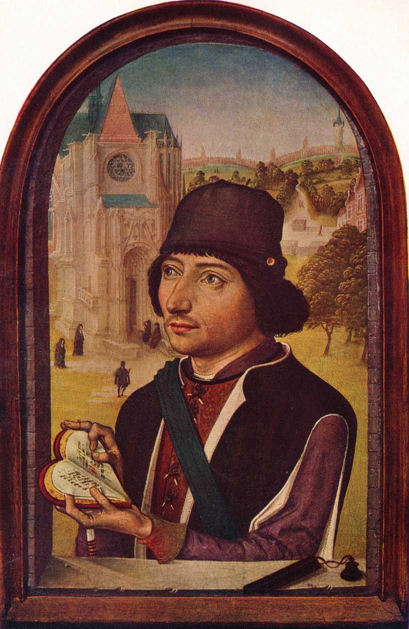 Portrét Ludvíka XI., c1456-58 od Unbekannt