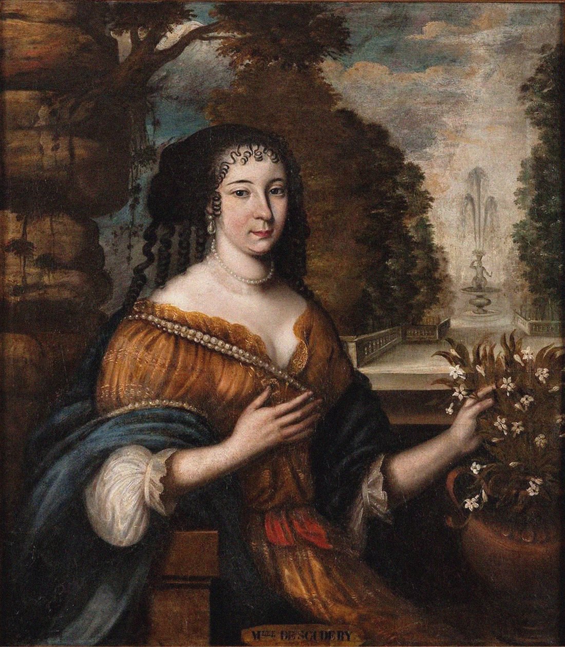 Portrét Madeleine de Scudéry 1607-1701, 17. století. od Unbekannt