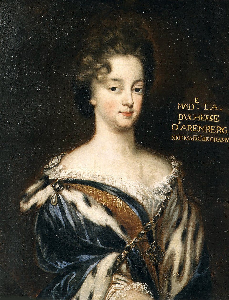Portrét Marie Enrichetty del Carretto 1671-1744, Marchesa de Grana a Savona, um 1700. od Unbekannt