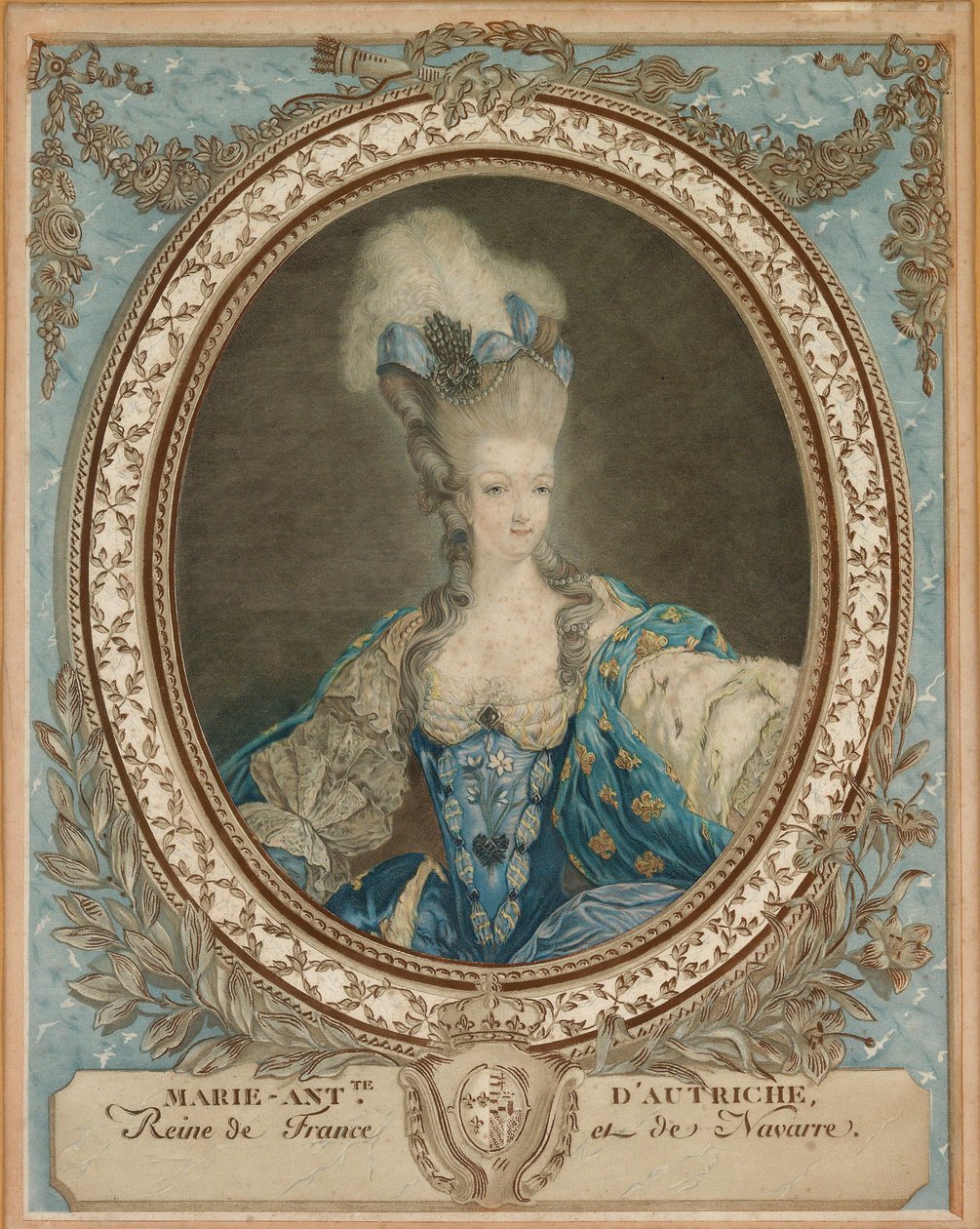 Portrét Marie Antoinetty 1755-1793, druhá polovina 18. od Unbekannt