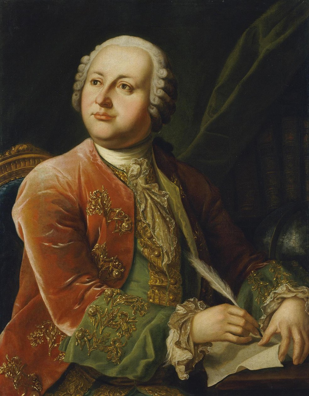 Portrét Michaila V. Lomonosova 1711-1765, druhá polovina 18. stol. od Unbekannt