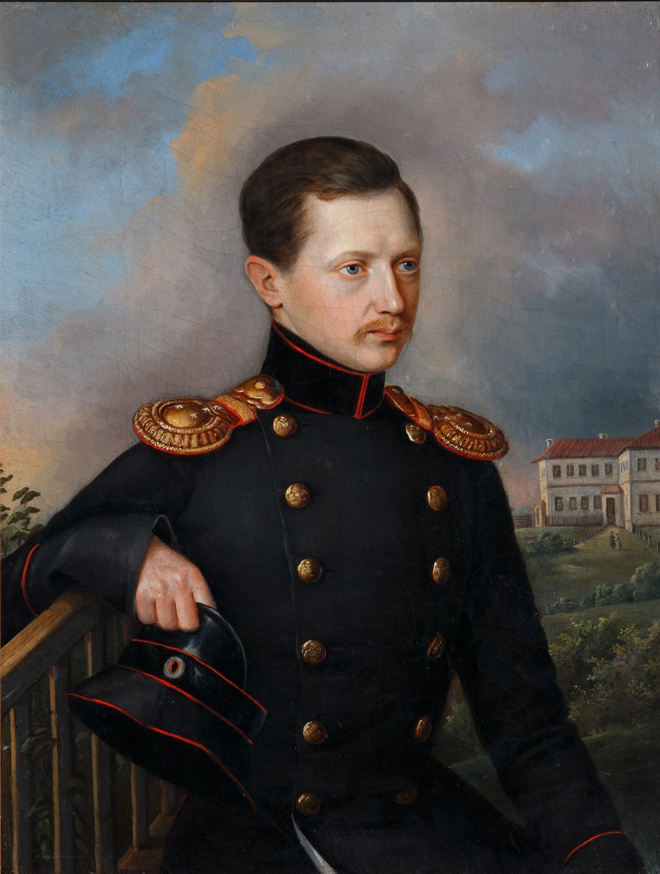 Portrét Nikolaje Semjonoviče Korsakova 1819-1889, ca. 1849 od Unbekannt