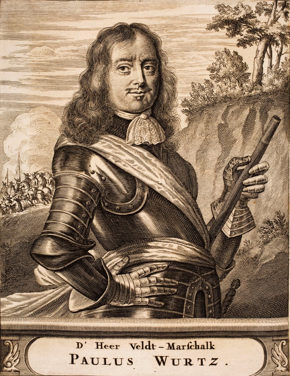 Portrét Paula Würtze 1612-1676 Od: Scéna války, 1675. od Unbekannt