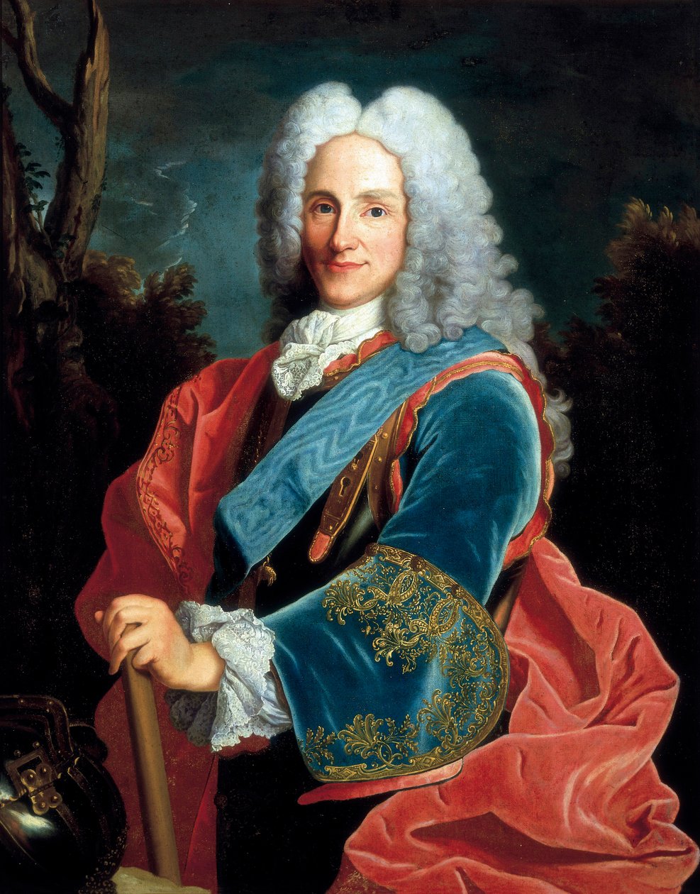 Portrét španělského krále Filipa V. (1683-1746). Anonymní malířství, barokní umění. olej na plátně. od Unbekannt