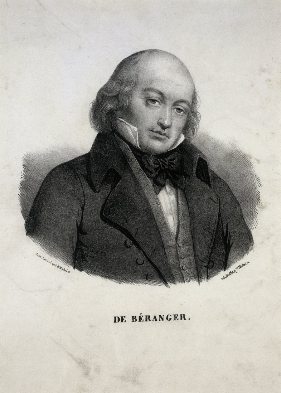Portrét Pierre-Jean de Béranger 1780-1857. od Unbekannt