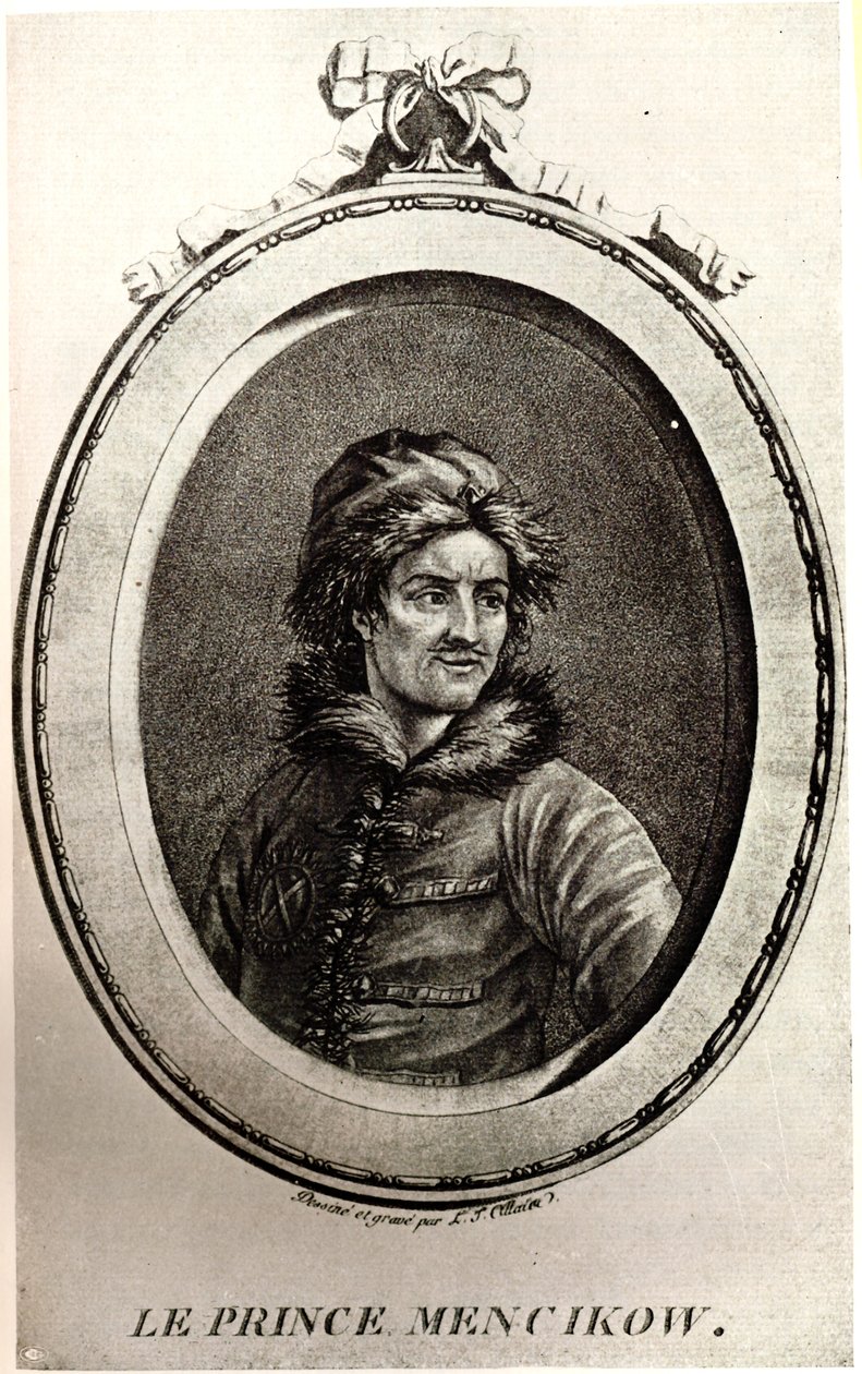 Portrét prince Alexandra Daniloviče Menšikova 1673-1729 od Unbekannt