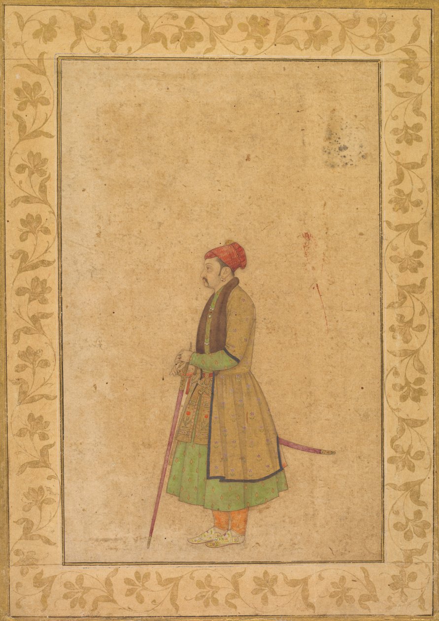 Portrét Raja Ram Singh of Amber r. 1667-1688 s dekánským mečem, c. 1680-1685. od Unbekannt