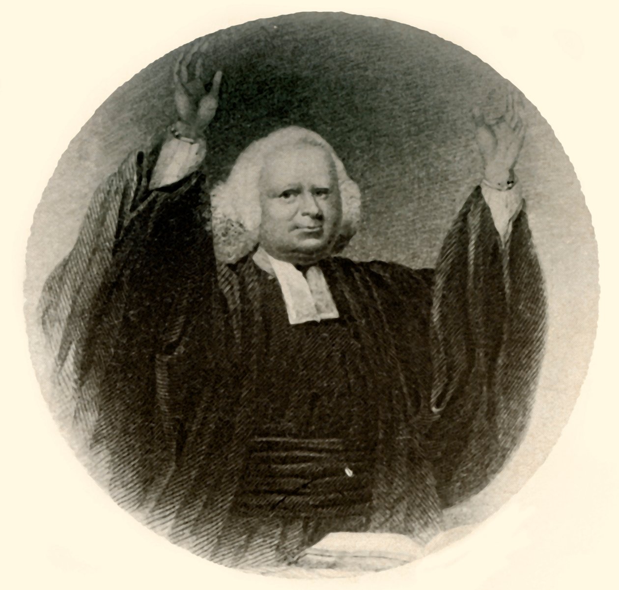 Portrét reverenda George Whitefielda v šatech a paruce nošené v Nové Anglii, c1750, 1937. od Unbekannt