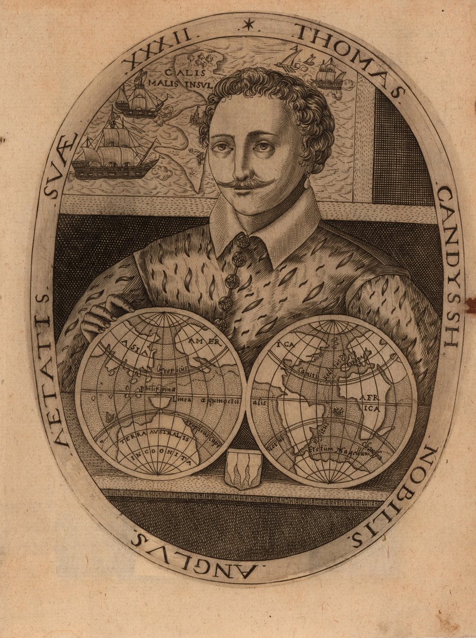 Portrét sira Thomase Cavendishe 1560-1592, 1596. od Unbekannt