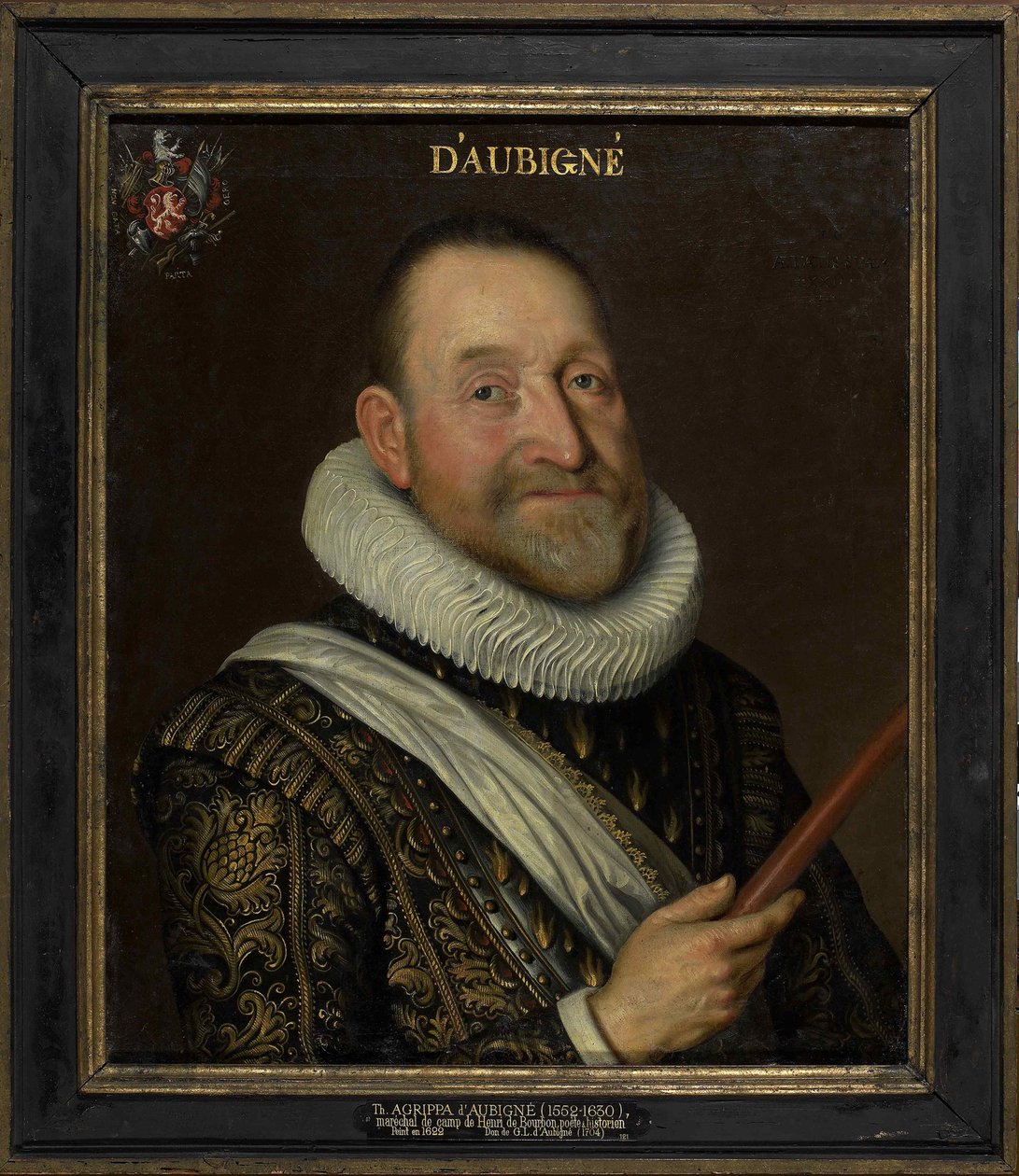Portrét Théodora Agrippy, rytíře dAubigné 1552-1630, první třetina 17. století. od Unbekannt