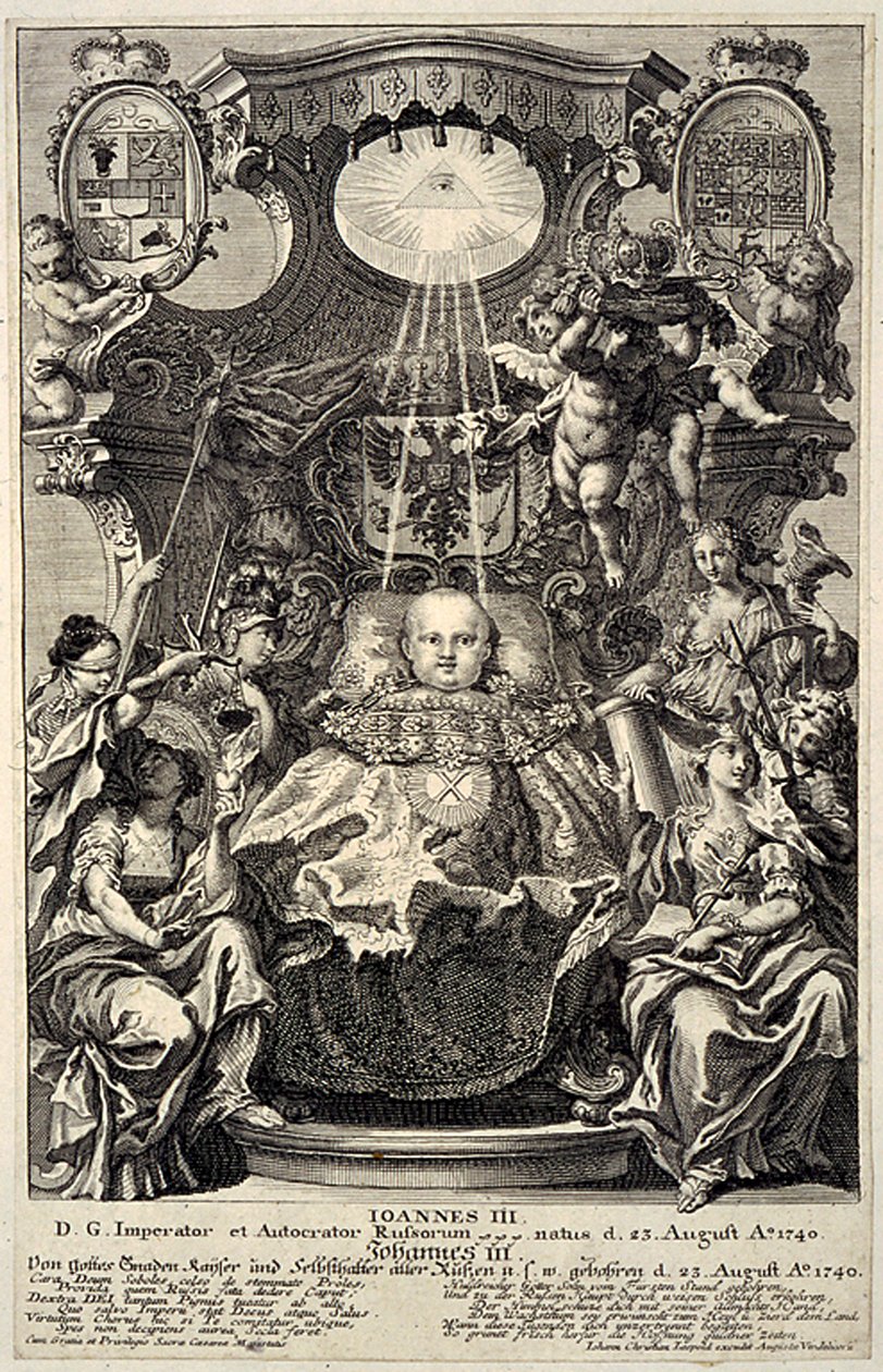 Portrét ruského cara Ivana VI Antonoviče 1740-1764, 1740 od Unbekannt