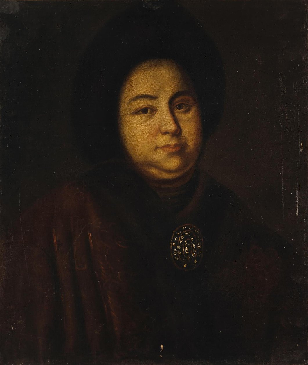 Portrét carevny Evdokije Fjodorovny Lopukhinové 1669-1731, manželky ruského cara Petra I., 1. od Unbekannt