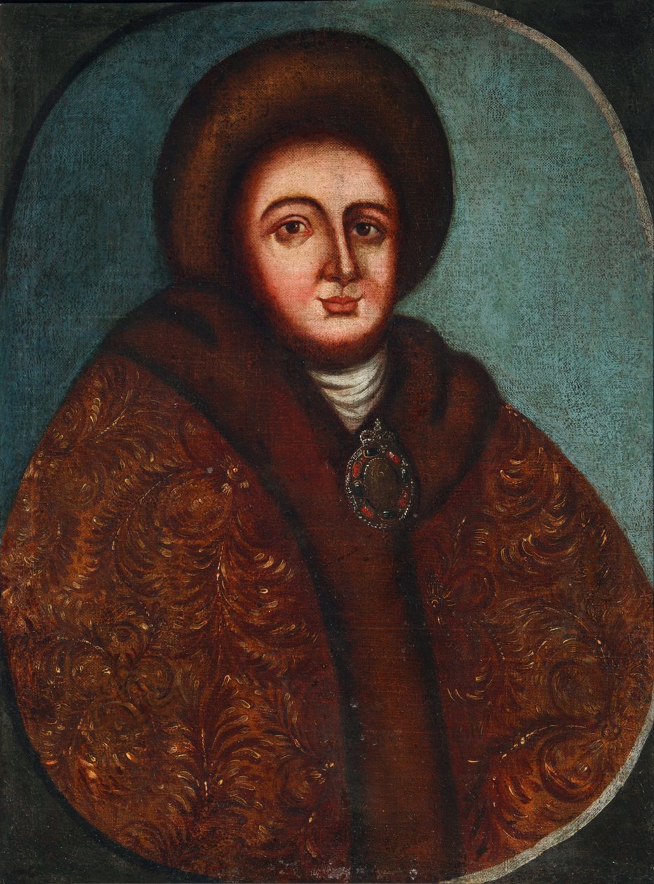 Portrét carevny Evdokije Fjodorovny Lopukhinové 1669-1731, manželky ruského cara Petra I. od Unbekannt
