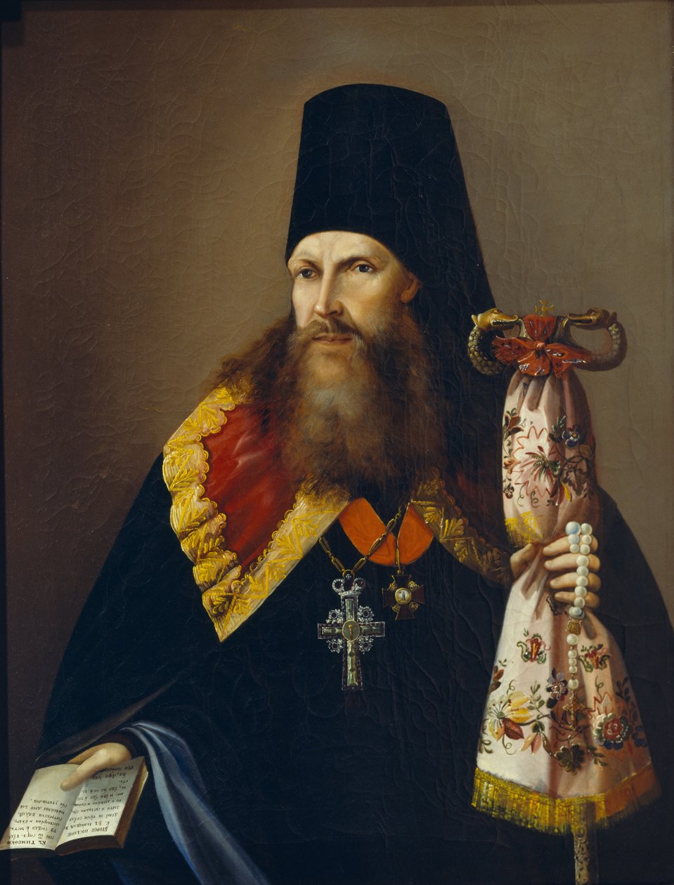 Portrét Varlaama Denisova, arcibiskupa Uralu 1804-1873, polovina 19. století. od Unbekannt