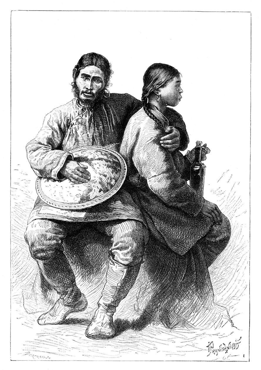 Portrét páru Gold Nanai, 1895 od Unbekannt
