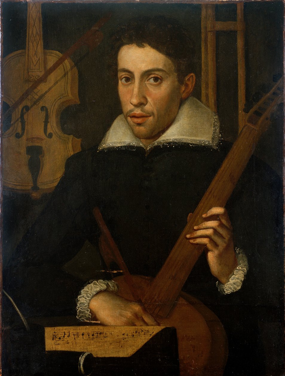 Portrét hudebníka, c1570-1590 od Unbekannt