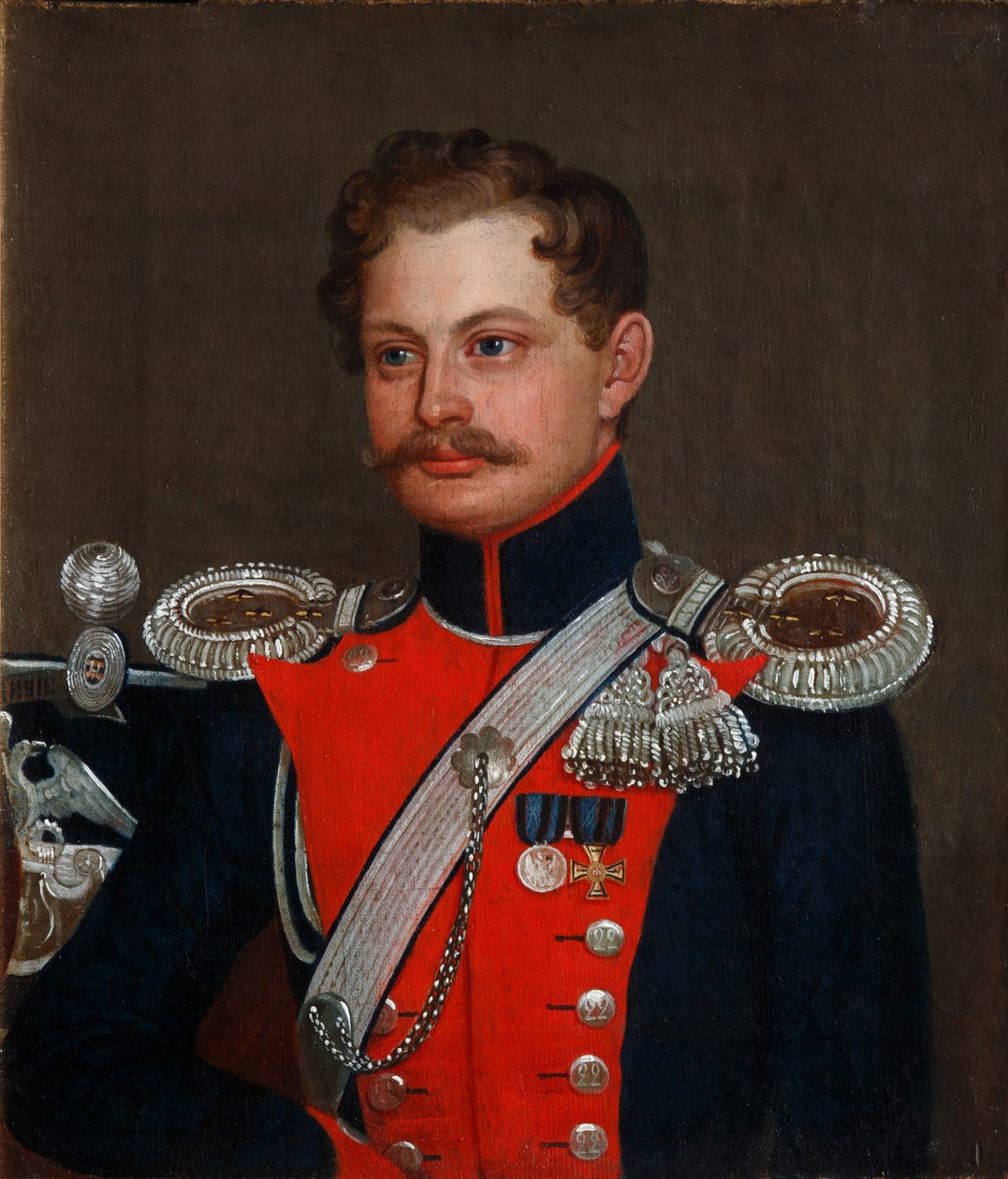Portrét štábního kapitána 3. husarského pluku Elisavetgrad, 1837 od Unbekannt