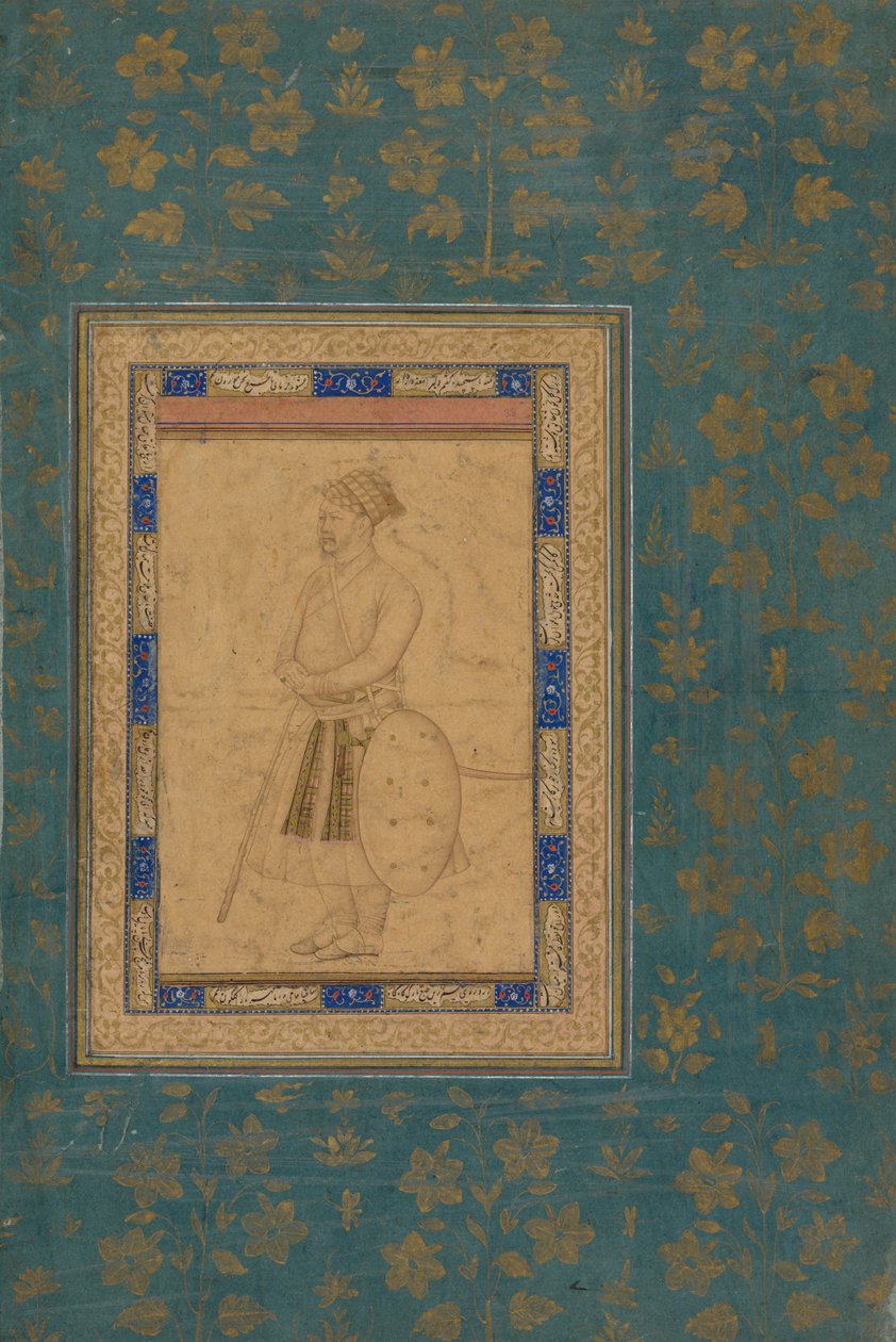 Portrét neidentifikovaného šlechtice ze dvora Shah Jahans, c. 1640-1650. od Unbekannt