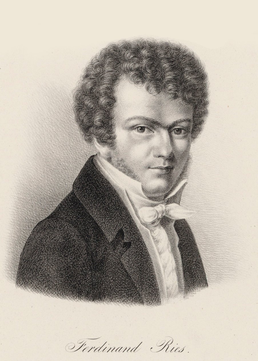 Portrét klavíristy a skladatele Ferdinanda Riese 1784-1838, c. 1830. od Unbekannt